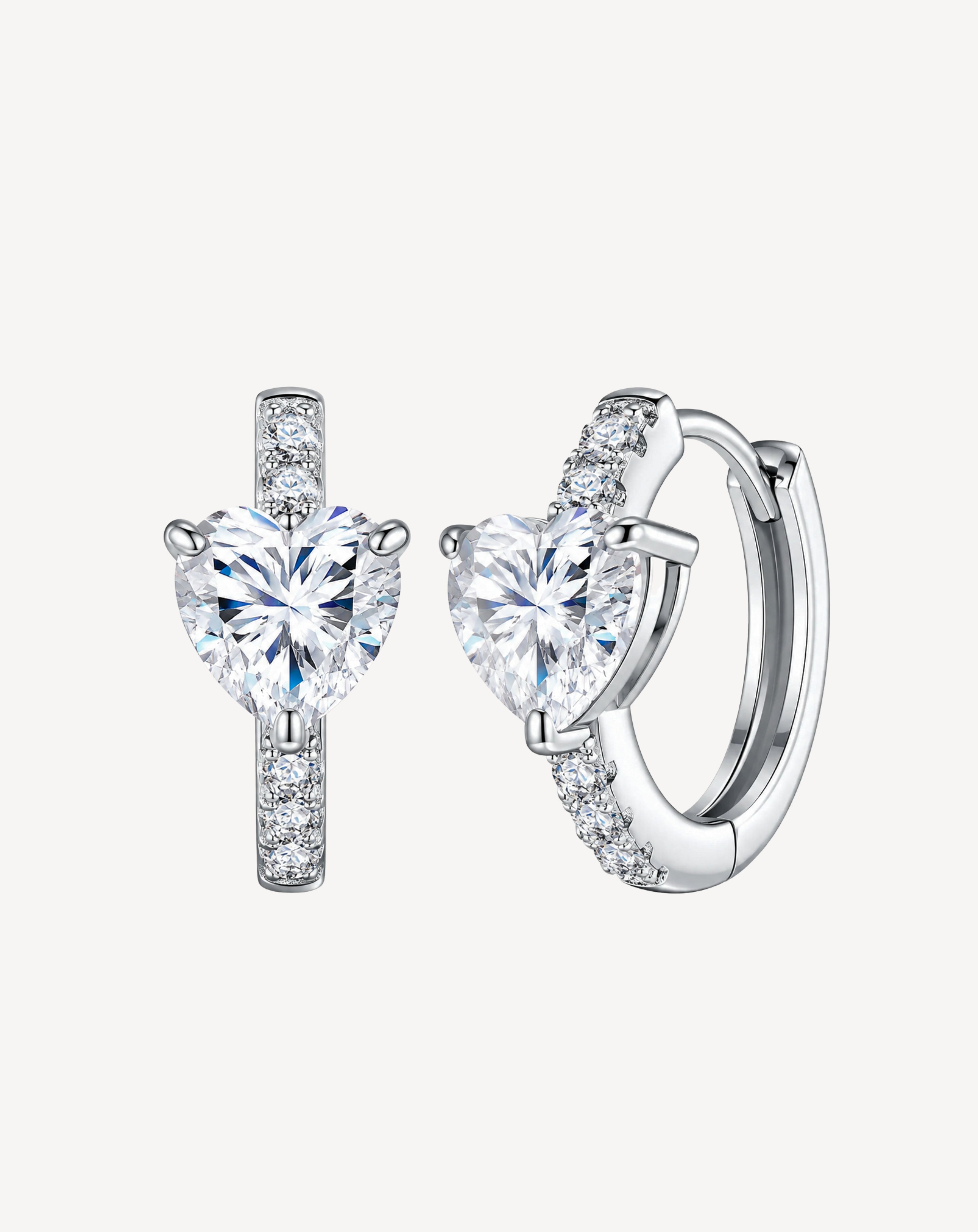 A Luxurious And Fashionable Minimalist Jewelry Earring Set Featuring Top-quality Moissanite Stones, Made Of S925 Silver Electroplated With Platinum.