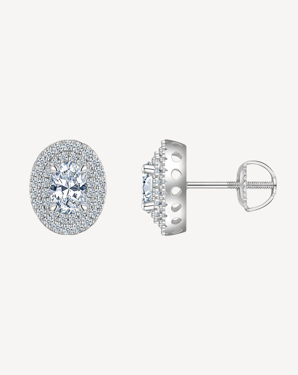 A Luxurious And Fashionable Minimalist Jewelry Earring Set Featuring Top-quality Moissanite Stones, Made Of S925 Silver Electroplated With Platinum.