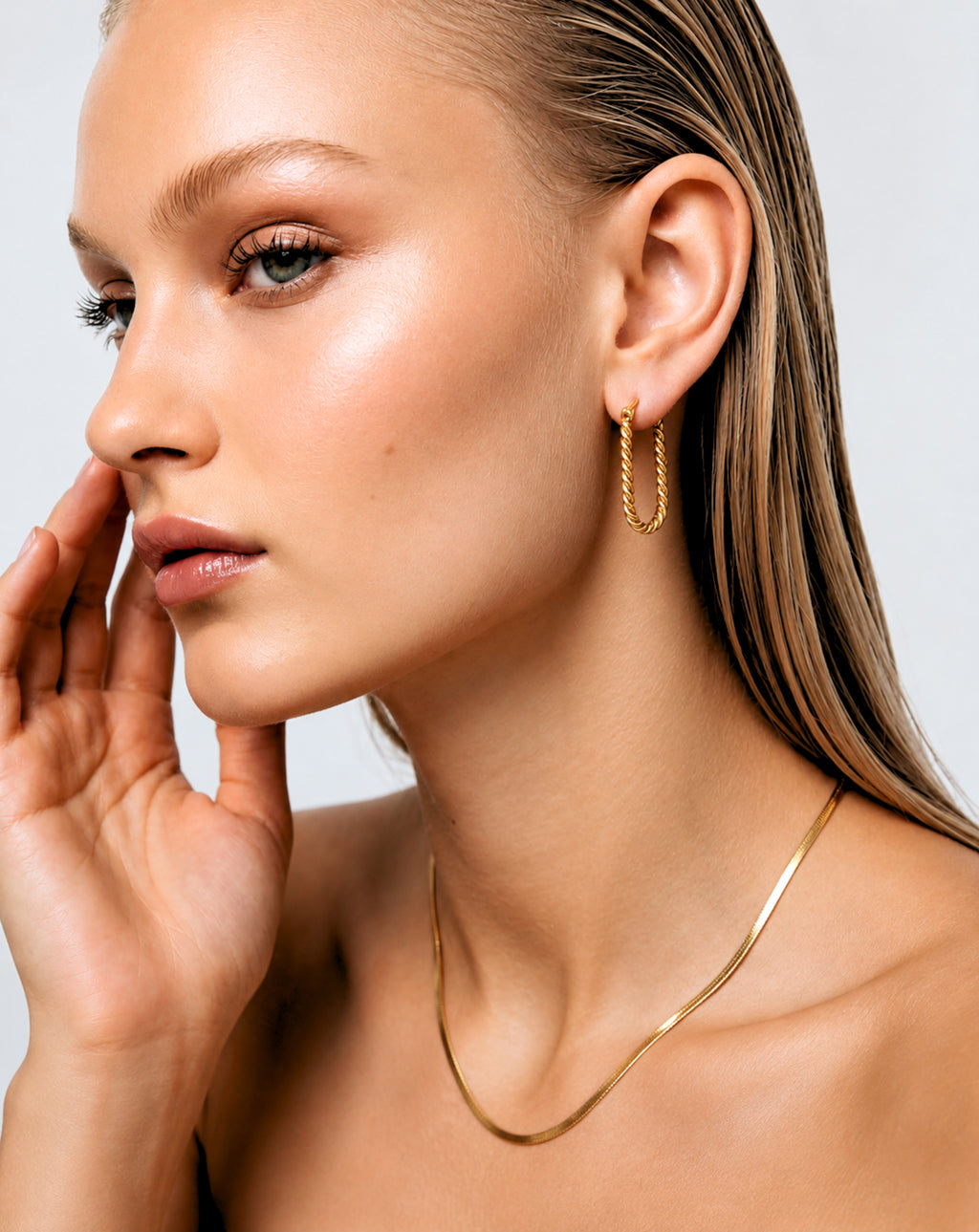 Geometric Hollow-Out Hoop Earrings | Gold & Silver