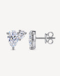 A Luxurious And Fashionable Minimalist Jewelry Earring Set Featuring Top-quality Moissanite Stones, Made Of S925 Silver Electroplated With Platinum.
