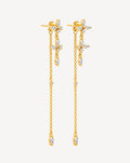 Butterfly Zircon Drop Earrings for Women | Long Chain Statement Earrings