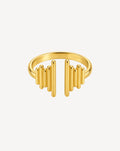 Gold Plated Red & Green Floral Open Ring for Women - product image 1