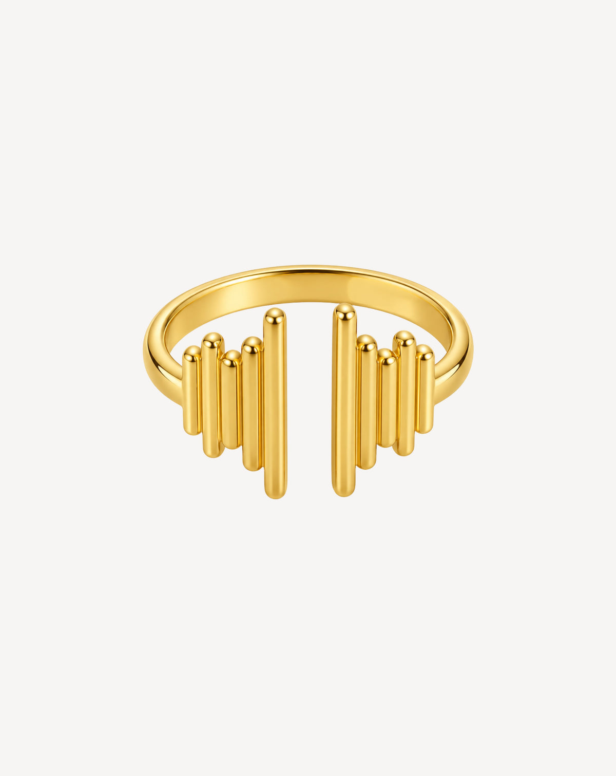 Gold Plated Red & Green Floral Open Ring for Women - product image 1