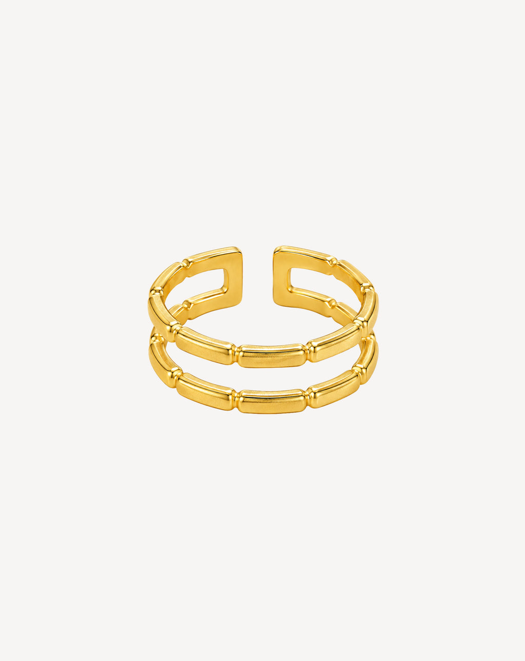 Gold Plated Double Band Open Ring for Women - product image 1