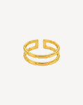 Gold Plated Double Band Open Ring for Women - product image 1