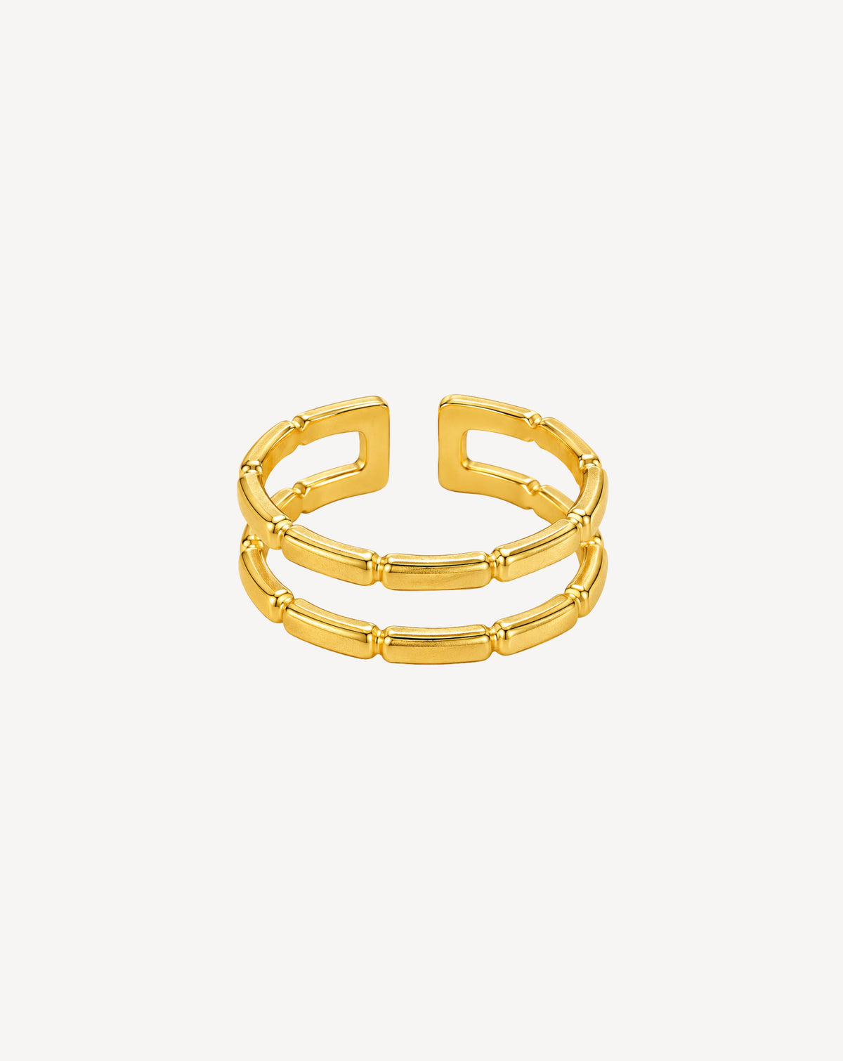 Gold Plated Double Band Open Ring for Women - product image 1
