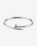 Silver Plated Minimal Nail Cuff Bracelet for Women - product image 1