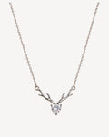 Silver Plated Crystal Heart Branch Pendant Necklace for Women - product image 1