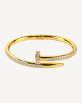 Gold Plated Crystal Nail Cuff Bracelet for Women - product image 1
