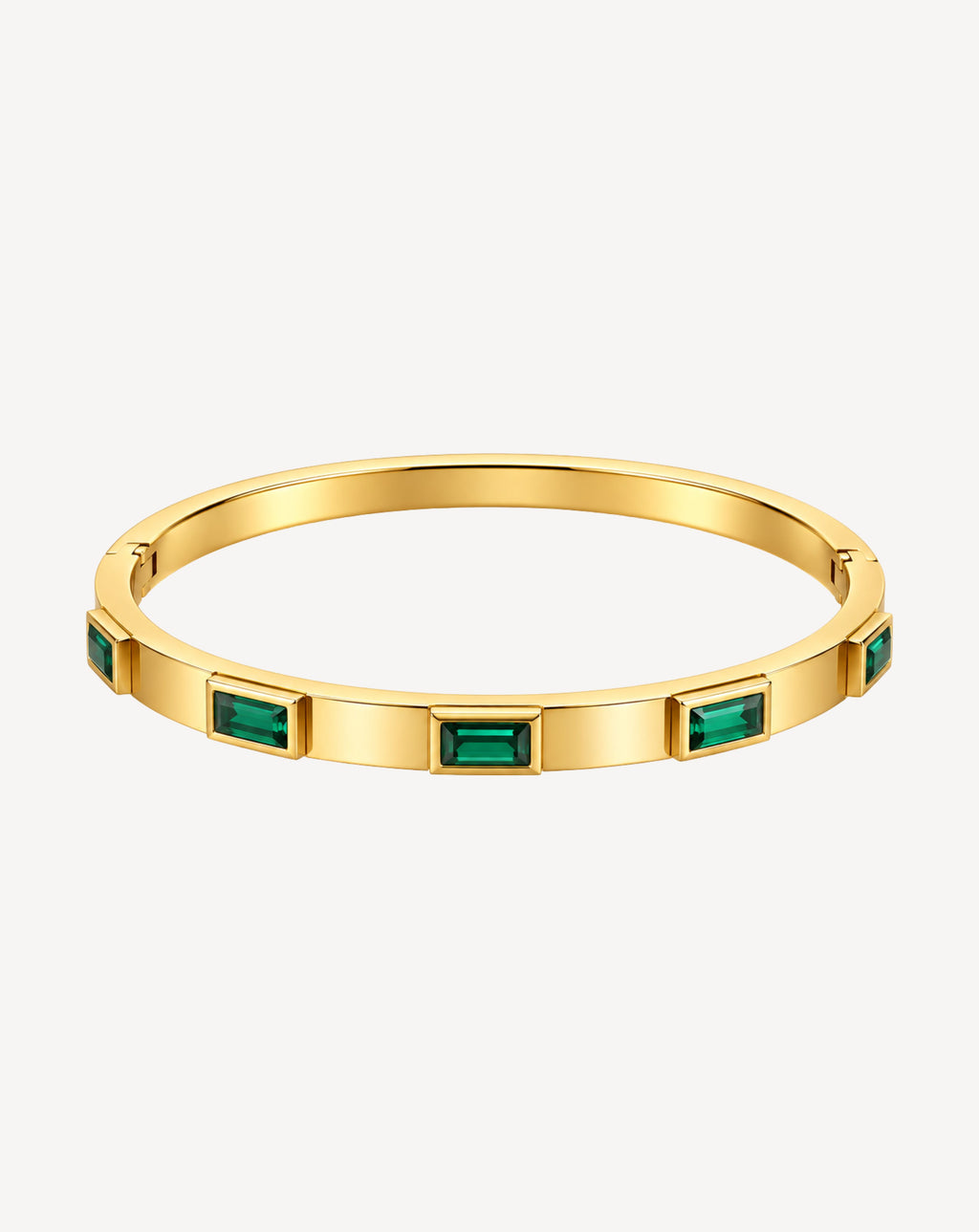 Gold Plated Green Stone Cuff Bangle for Women - product image 1