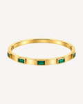 Gold Plated Green Stone Cuff Bangle for Women - product image 1