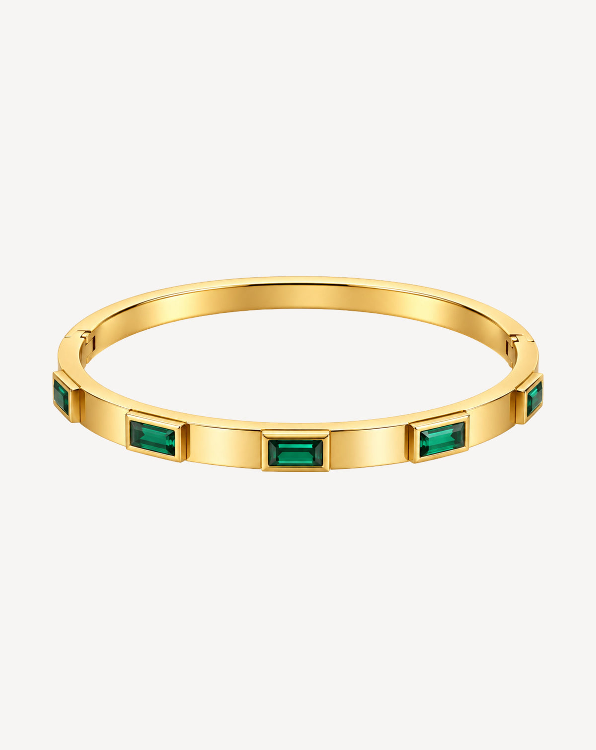 Gold Plated Green Stone Cuff Bangle for Women - product image 1