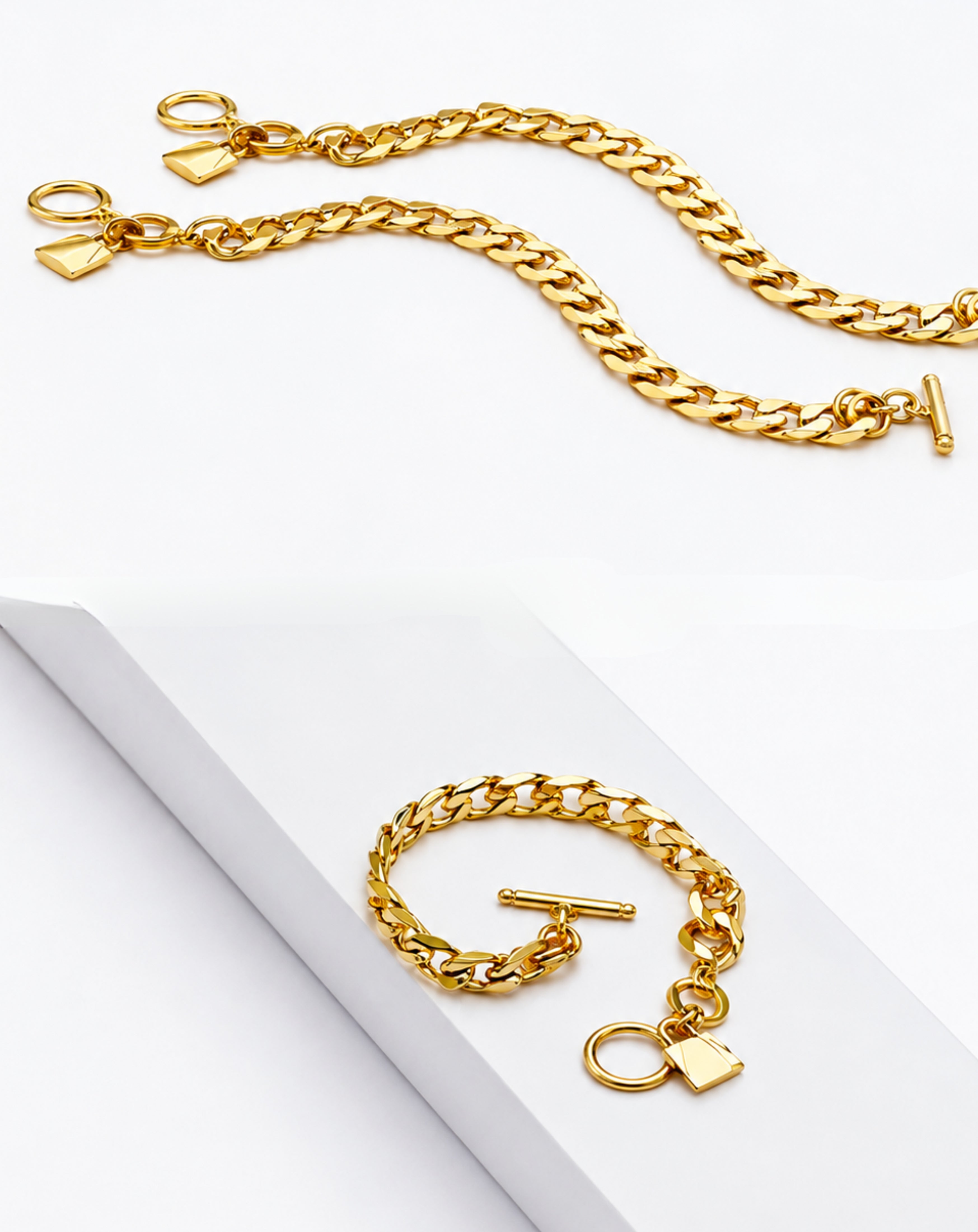 Gold Heart Lock Chain Bracelet | Women's Fashion Jewellery