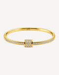 Gold Plated Crystal Barrel Cuff Bracelet for Women - product image 1