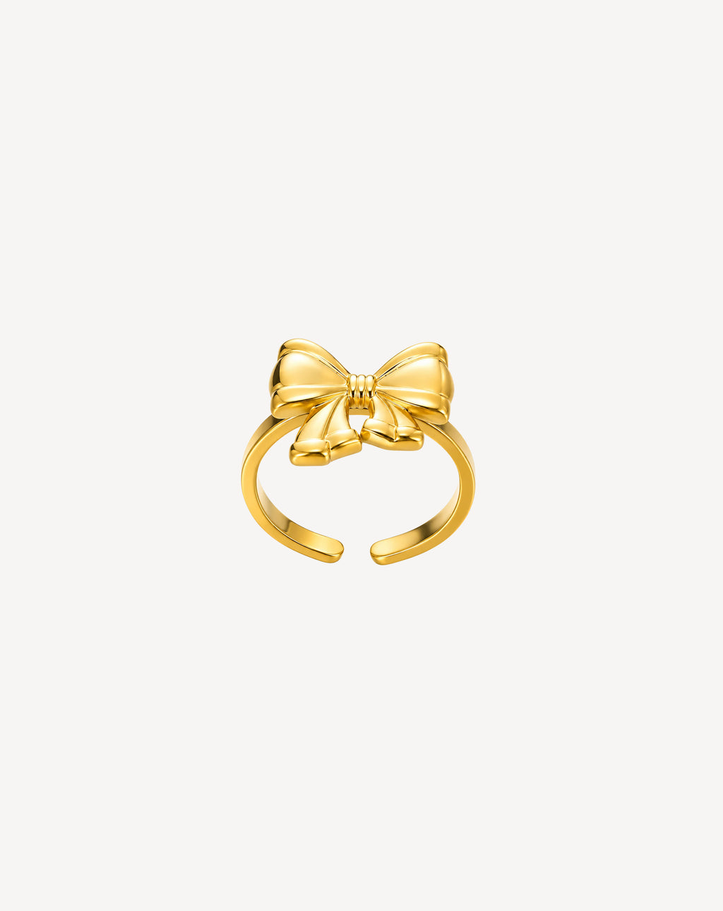 Gold Plated Bow Statement Open Ring for Women - product image 1