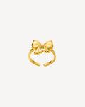 Gold Plated Bow Statement Open Ring for Women - product image 1