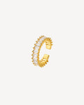 Gold Plated Crystal Baguette Open Ring for Women - product image 1