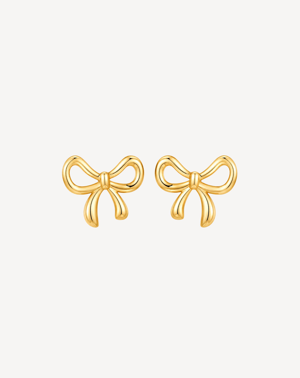 Gold Plated Bow Stud Earrings for Women - product image 1