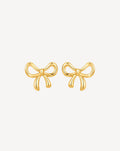 Gold Plated Bow Stud Earrings for Women - product image 1