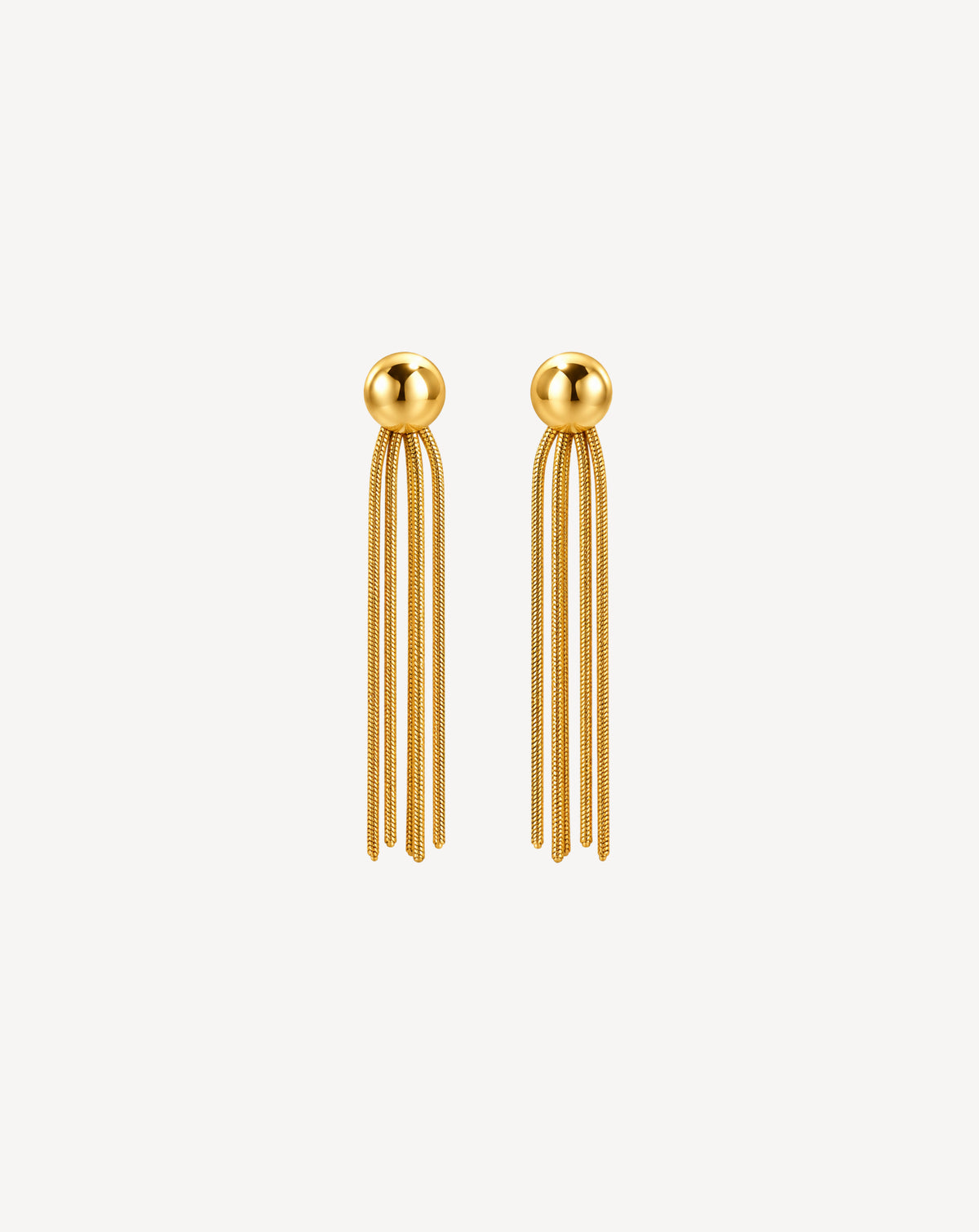 Gold Plated Long Chain Drop Earrings for Women - product image 1