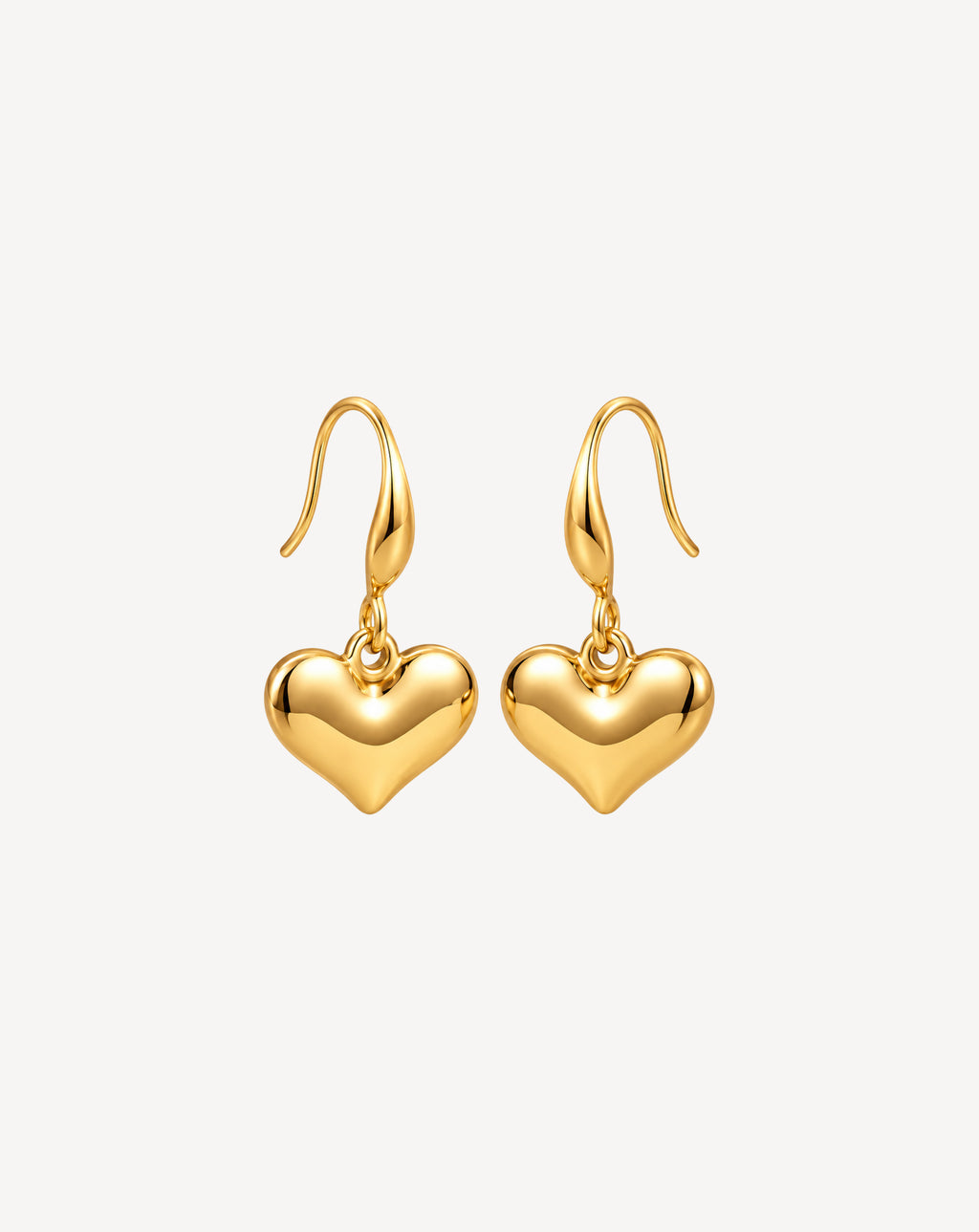 Gold Plated Heart Drop Earrings for Women - product image 1