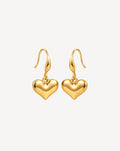 Gold Plated Heart Drop Earrings for Women - product image 1