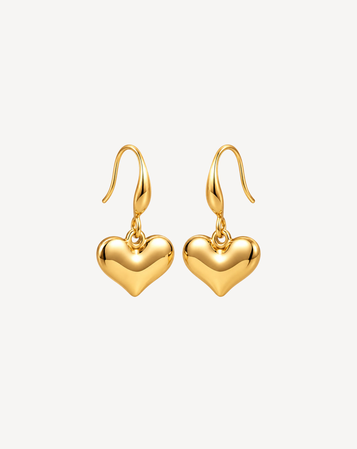 Gold Plated Heart Drop Earrings for Women - product image 1