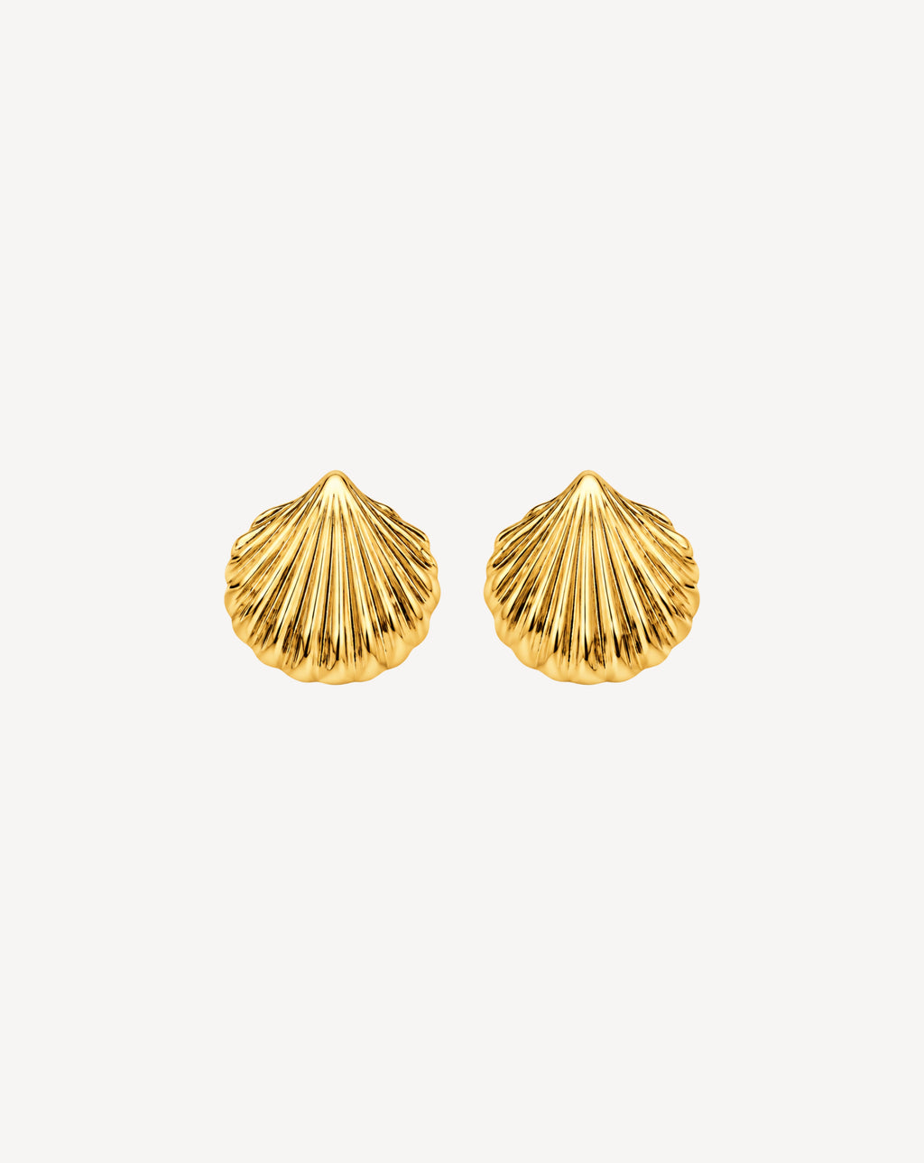 Gold Plated Shell Stud Earrings for Women - product image 1
