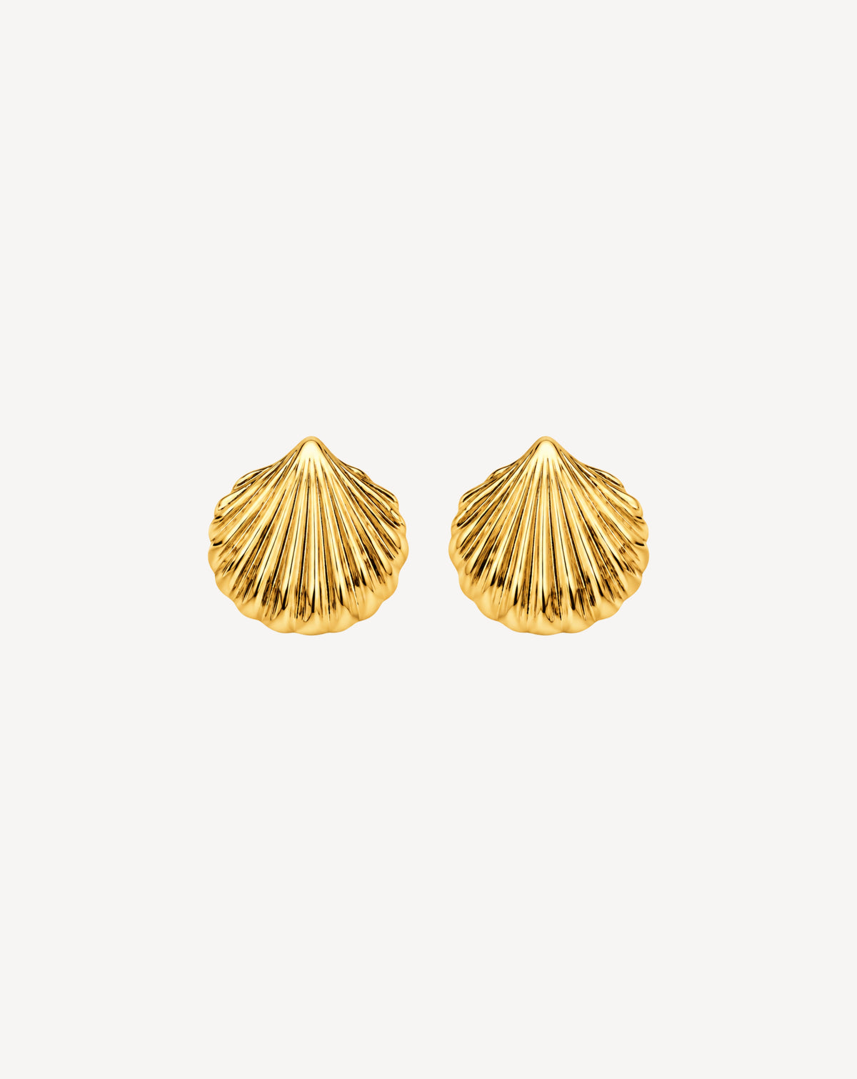 Gold Plated Shell Stud Earrings for Women - product image 1