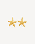 Gold Plated Starfish Stud Earrings for Women - product image 1