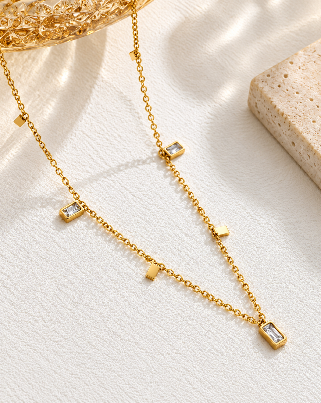 Gold Plated Geometric Dual Layer Necklace for Women - product image 4