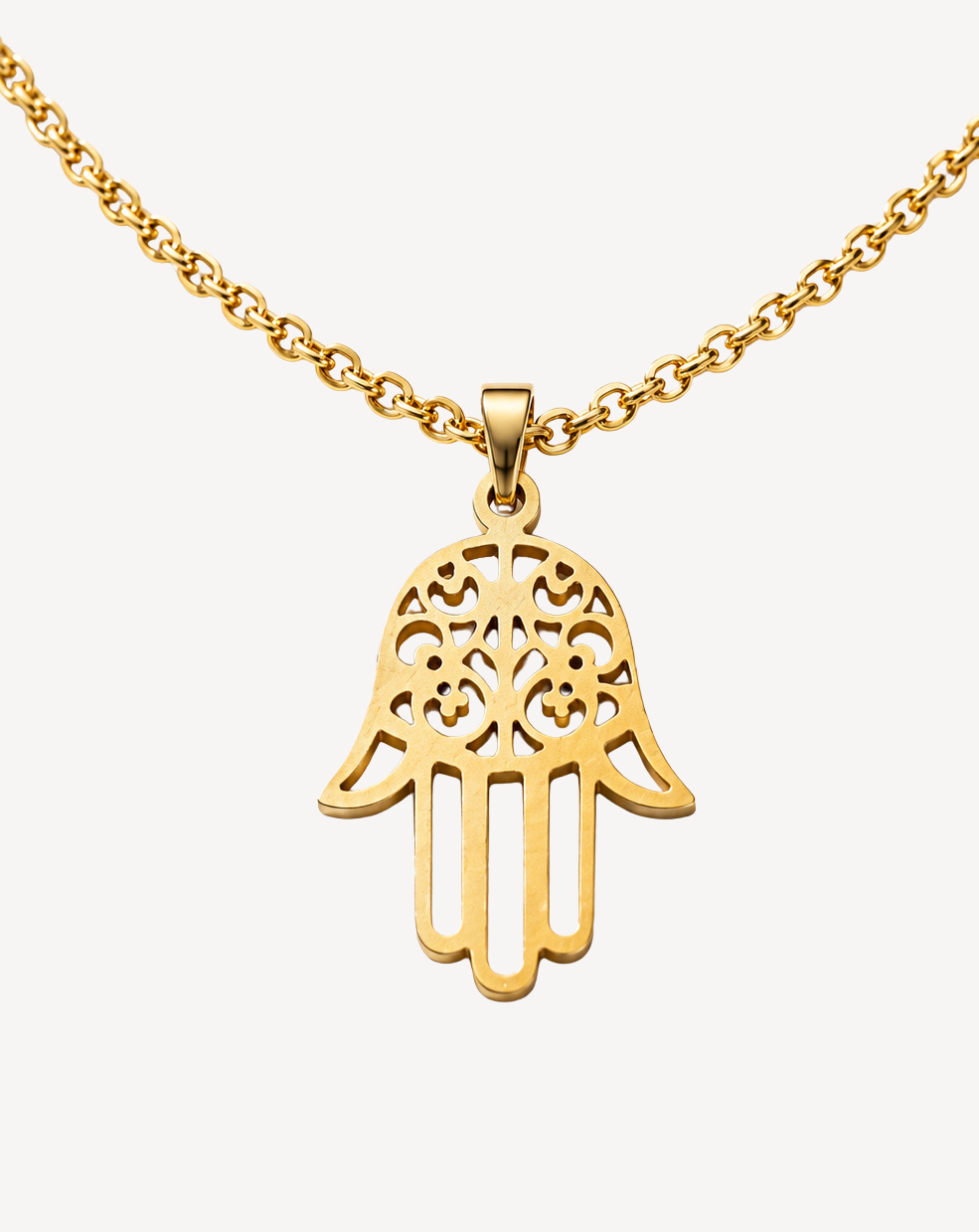 Hamsa Hand Pendant Necklace for Women | Stainless Steel