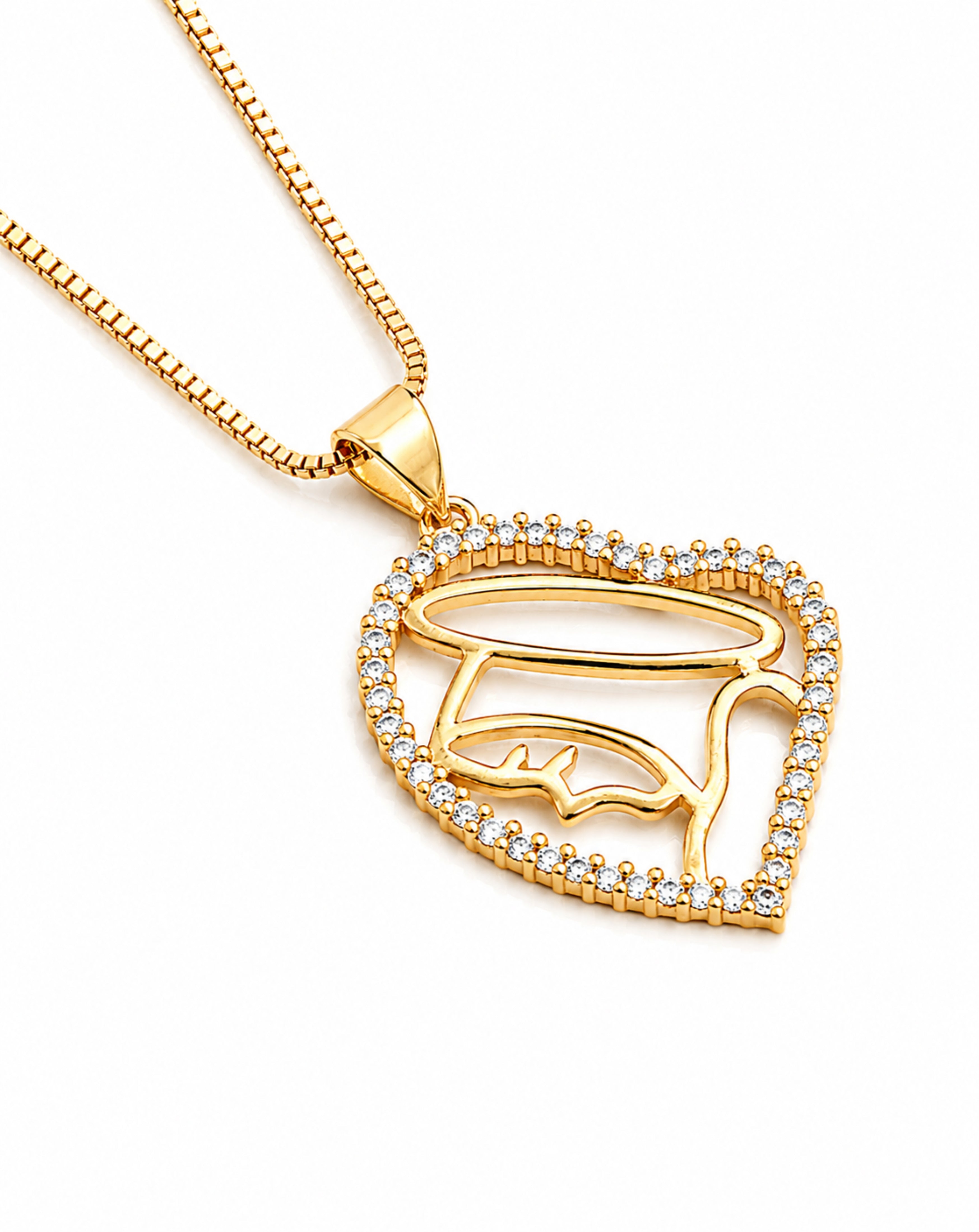 18K Gold Plated Madonna Cross Zircon Necklace for Women | Revosha