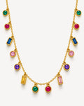 Gold Plated Multicolor Crystal Charm Necklace for Women - product image 1