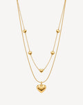 Gold Plated Double Layer Heart Chain Necklace for Women - product image 1