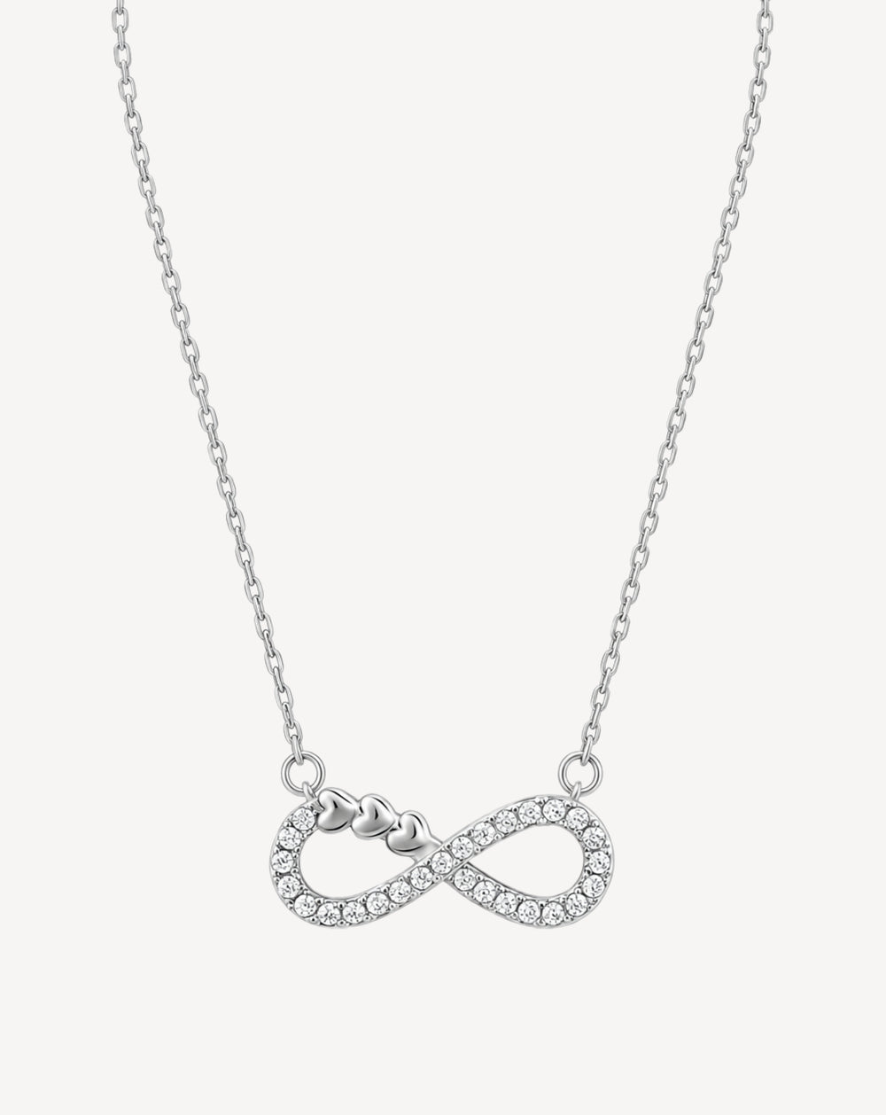 Silver Plated Infinity Crystal Pendant Necklace for Women - product image 1