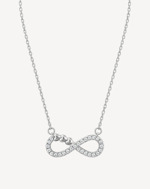 Silver Plated Infinity Crystal Pendant Necklace for Women - product image 1