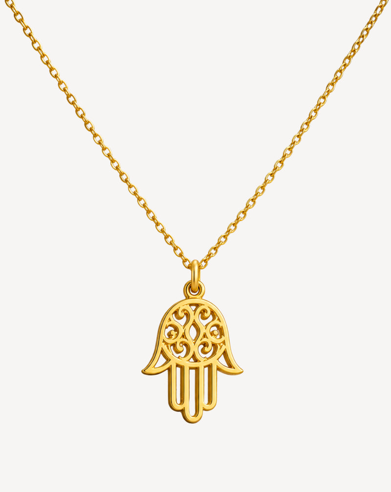 Hamsa Hand Pendant Necklace for Women | Stainless Steel