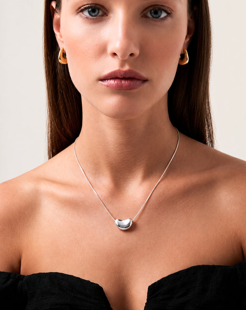 S925 Sterling Silver Acacia Bean Necklace for Women | Revosha
