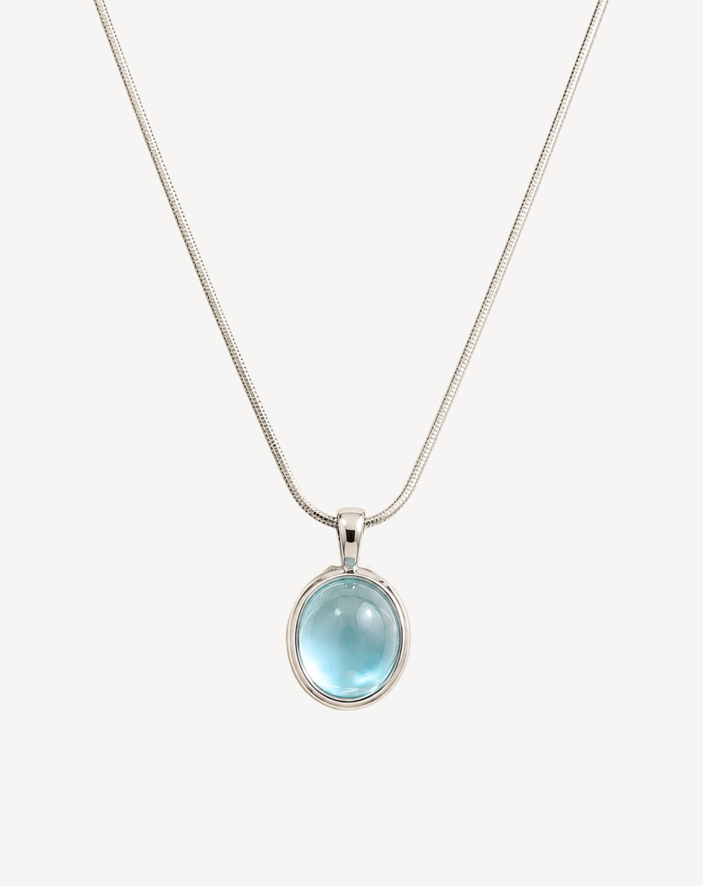 S925 Sterling Silver Aquamarine Necklace for Women | Revosha