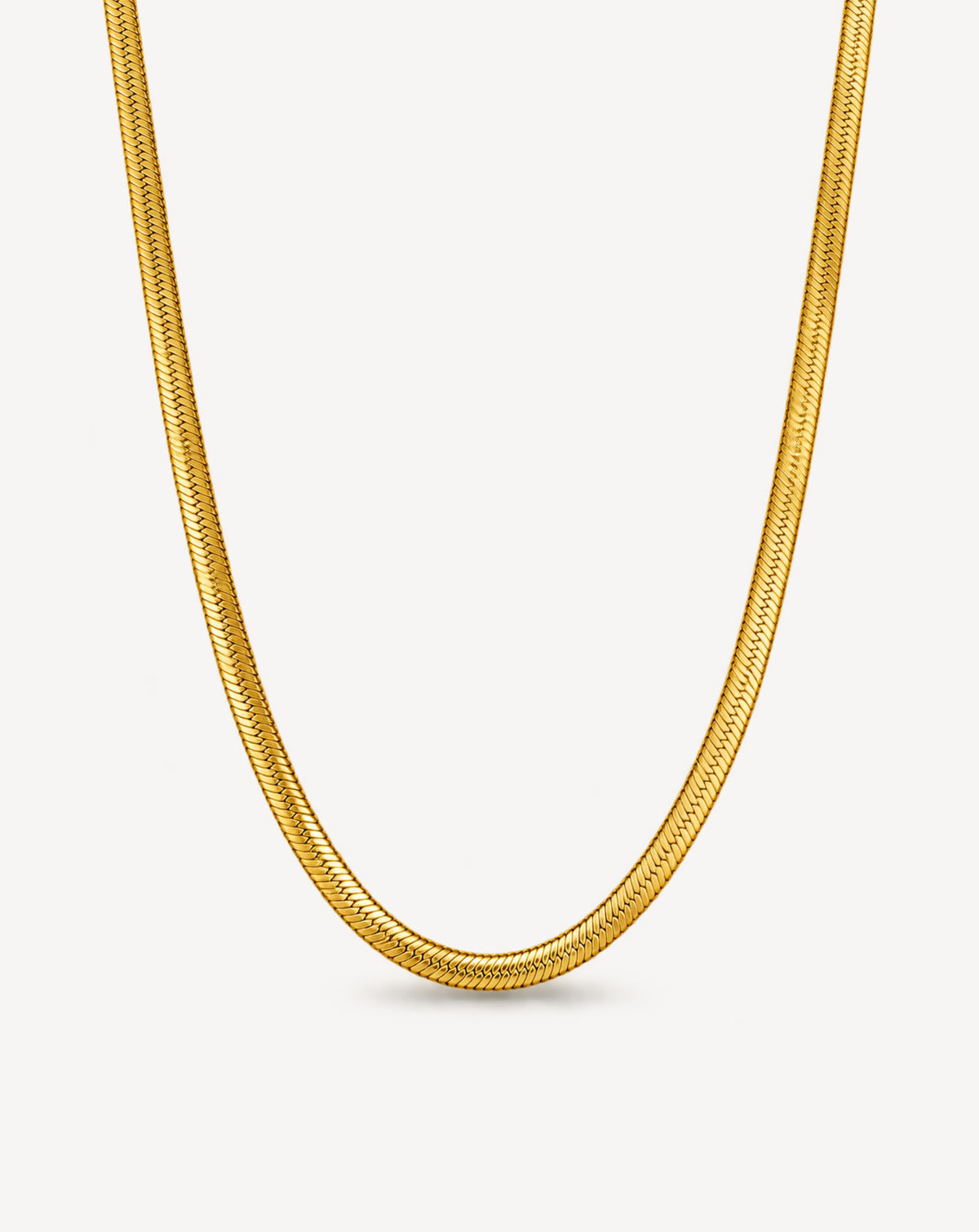 Gold Plated Herringbone Chain Necklace for Women - product image 1