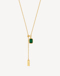 Gold Plated Green Crystal Lucky Pendant Necklace for Women - product image 1