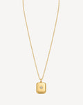 Gold Plated Crystal Rectangle Pendant Necklace for Women - product image 1