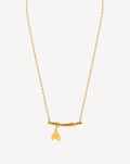 Gold Plated Bamboo Leaf Pendant Necklace for Women - product image 1