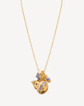 Gold Plated Blue Charm Cluster Pendant Necklace for Women - product image 1
