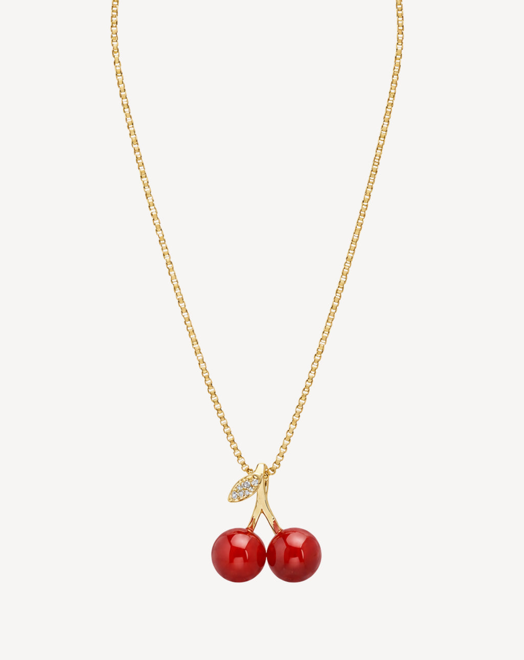 Gold Plated Cherry Pendant Necklace for Women - product image 1