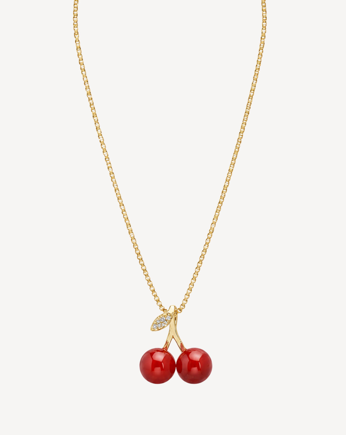 Gold Plated Cherry Pendant Necklace for Women - product image 1