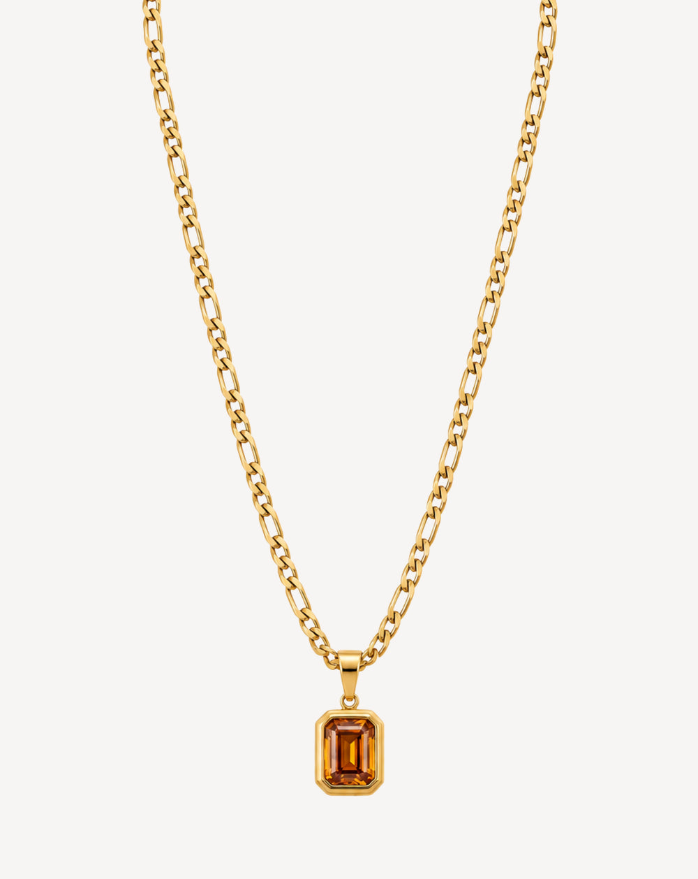 Gold Plated Brown Crystal Pendant Necklace for Women - product image 1