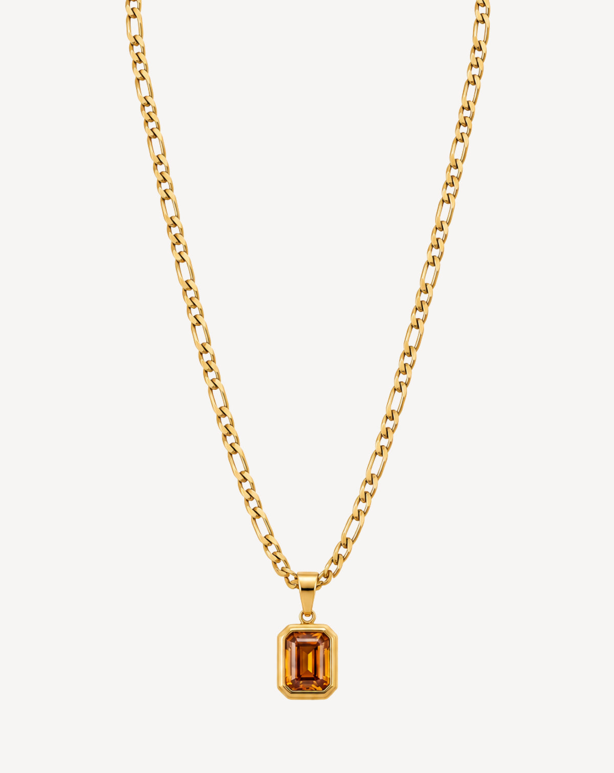 Gold Plated Brown Crystal Pendant Necklace for Women - product image 1