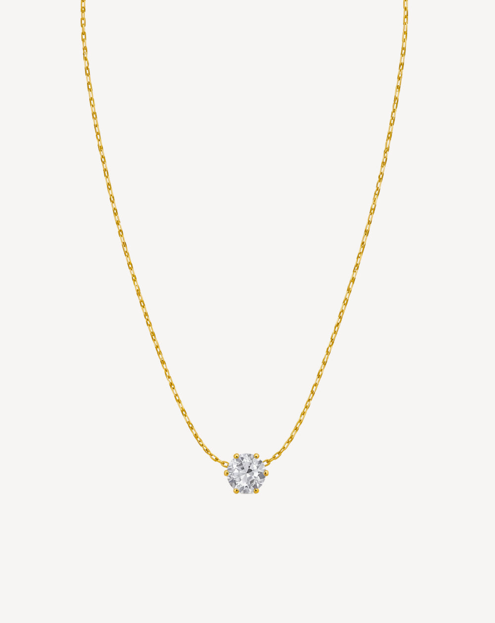 Gold Plated Round Crystal Pendant Necklace for Women - product image 1